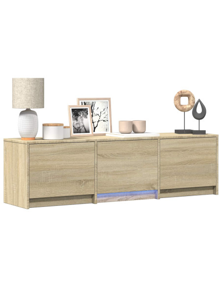 Mobile TV con LED con LED Rovere Sonoma 140 x 34 x 40 cm