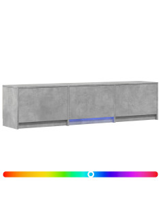 Mobile TV con LED con LED Grigio Cemento 165 x 34 x 40 cm 2