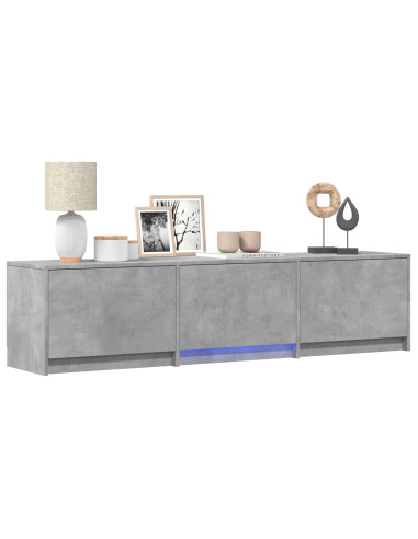 Mobile TV con LED con LED Grigio Cemento 165 x 34 x 40 cm