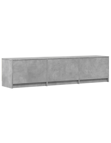 Mobile TV con LED con LED Grigio Cemento 165 x 34 x 40 cm