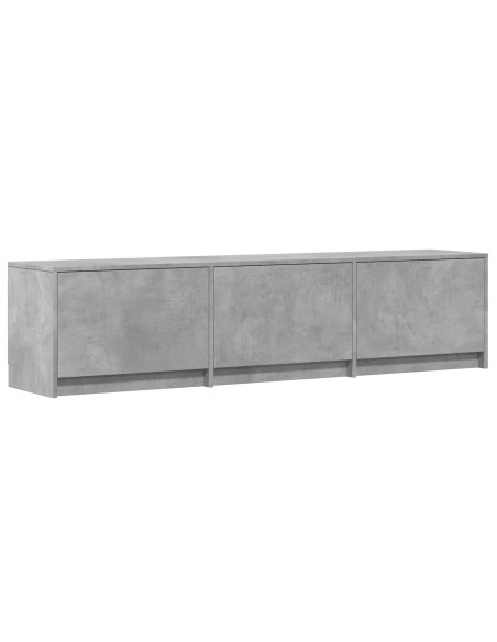 Mobile TV con LED con LED Grigio Cemento 165 x 34 x 40 cm