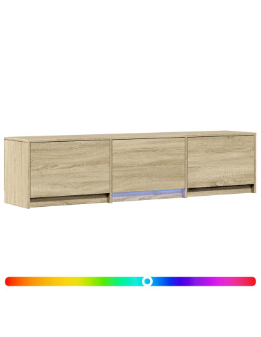 Mobile TV con LED con LED Rovere Sonoma 165 x 34 x 40 cm