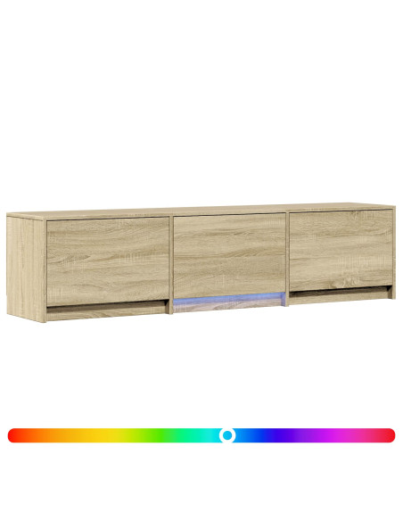 Mobile TV con LED con LED Rovere Sonoma 165 x 34 x 40 cm