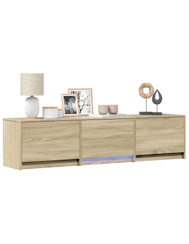 Mobile TV con LED con LED Rovere Sonoma 165 x 34 x 40 cm