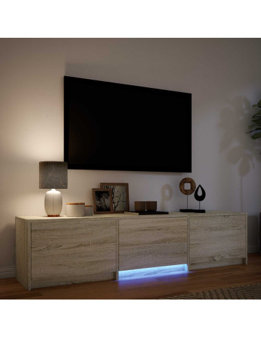 Mobile TV con LED con LED Rovere Sonoma 165 x 34 x 40 cm
