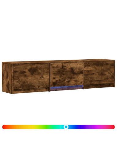 Mobile TV con LED con LED Quercia Affumicata 165 x 34 x 40 cm