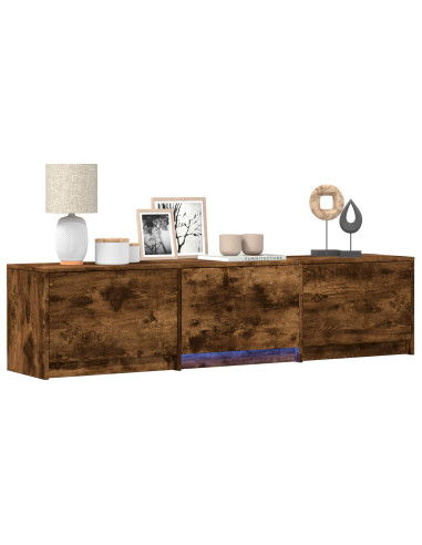 Mobile TV con LED con LED Quercia Affumicata 165 x 34 x 40 cm