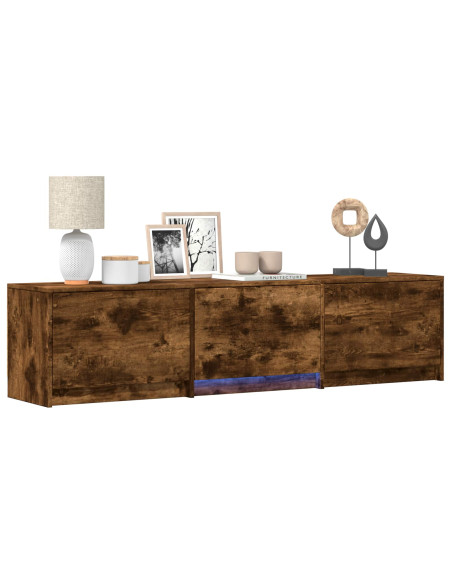 Mobile TV con LED con LED Quercia Affumicata 165 x 34 x 40 cm