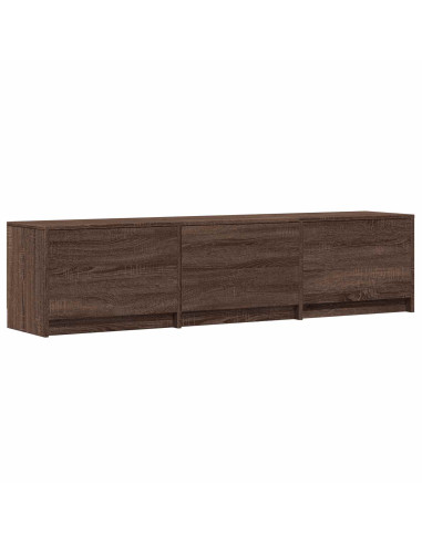 Mobile TV con LED con LED Quercia marrone 165 x 34 x 40 cm