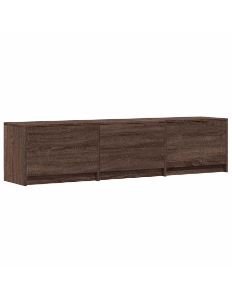 Mobile TV con LED con LED Quercia marrone 165 x 34 x 40 cm
