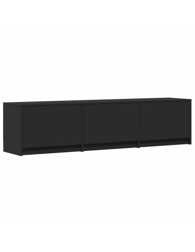 Mobile TV con LED Nero 165 x 34 x 40 cm Legno ingegnerizzato