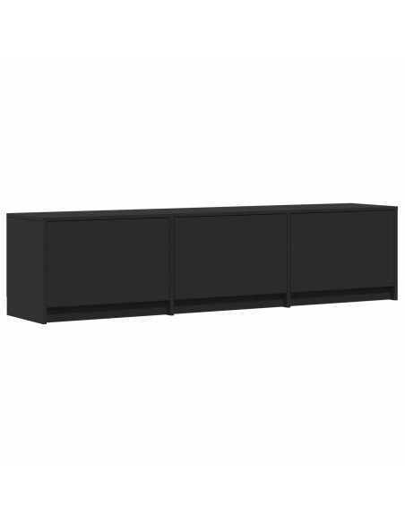 Mobile TV con LED Nero 165 x 34 x 40 cm Legno ingegnerizzato