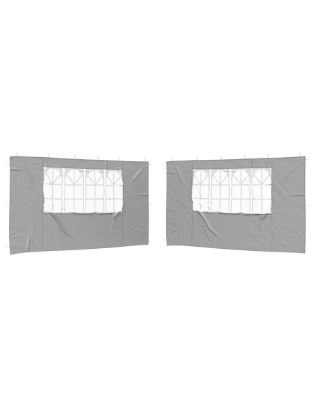 Parete per tenda da festa 2 pcs 400 x 195 cm Grigio Chiaro