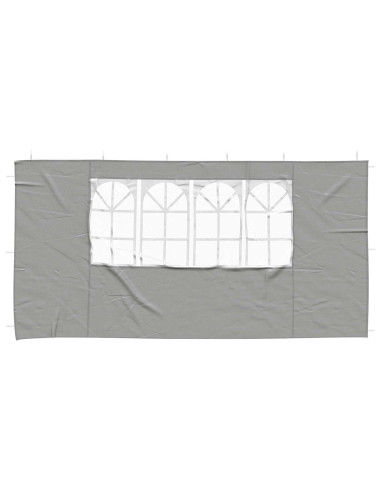 Parete per tenda da festa 2 pcs 400 x 195 cm Grigio Chiaro