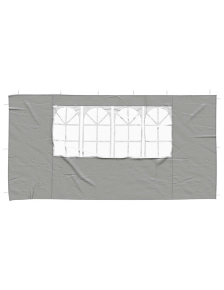 Parete per tenda da festa 2 pcs 400 x 195 cm Grigio Chiaro