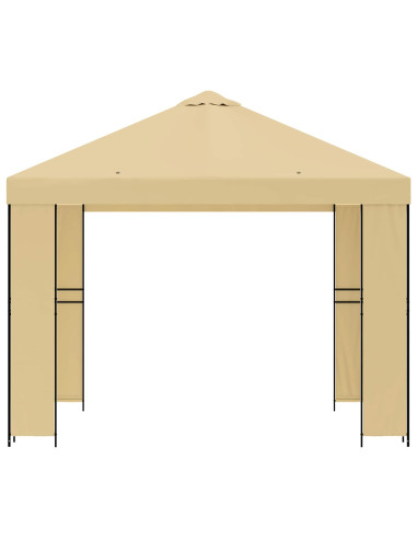 Gazebo 3 x 3 m Crema Poliestere e Acciaio 190
