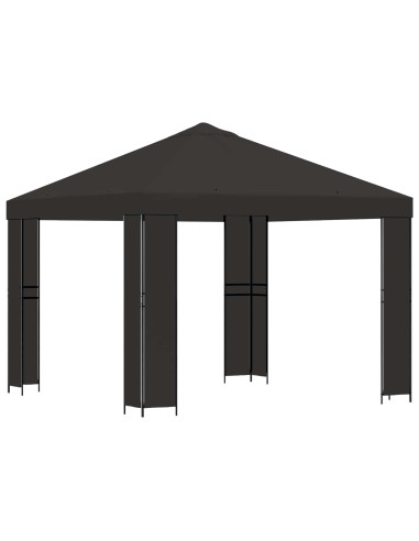 Gazebo 3 x 3 m Antracite Poliestere e Acciaio 190