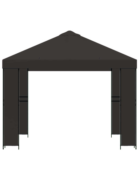 Gazebo 3 x 3 m Antracite Poliestere e Acciaio 190