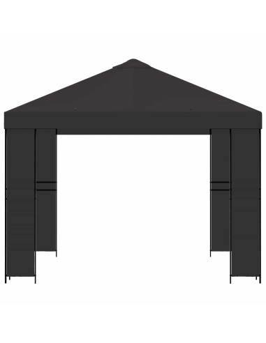 Gazebo 3 x 3 m Antracite Poliestere e Acciaio 190