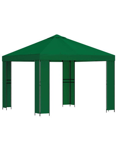 Gazebo 3 x 3 m Verde Poliestere e Acciaio 190
