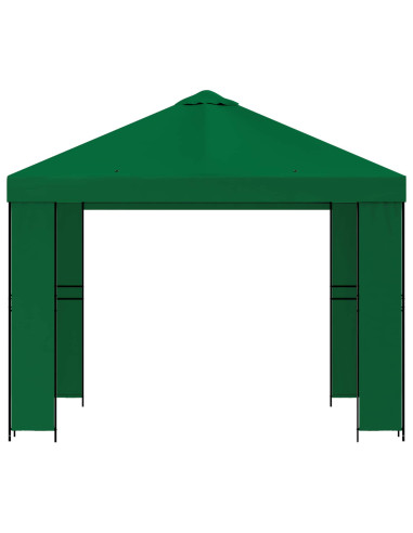 Gazebo 3 x 3 m Verde Poliestere e Acciaio 190