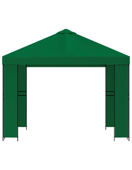 Gazebo 3 x 3 m Verde Poliestere e Acciaio 190