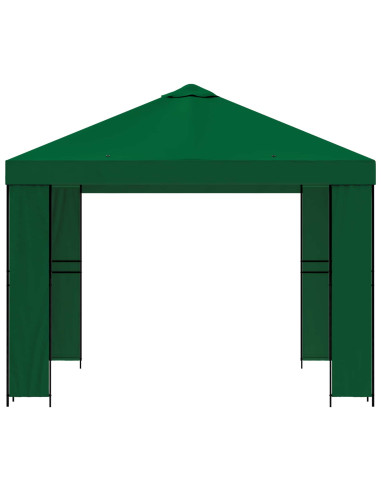 Gazebo 3 x 3 m Verde Poliestere e Acciaio 190
