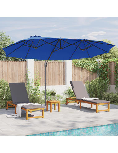 Ombrellone Azzurro 372 x 198 x 243 cm Poliestere e Alluminio