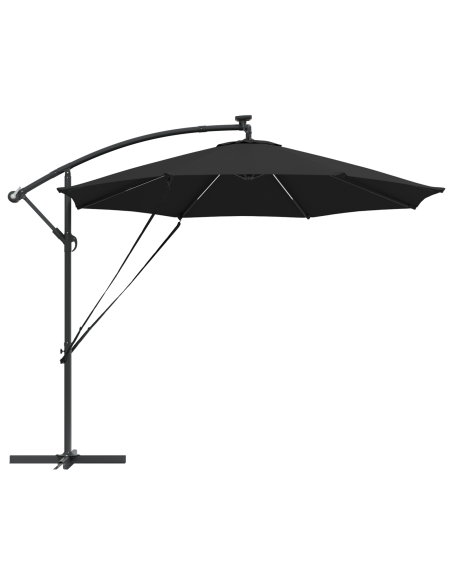 Ombrellone Nero 294 x 294 x 248 cm Poliestere e Alluminio
