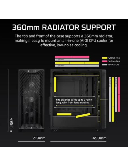 3200D RS MID-TOWER CASE, SMOKE