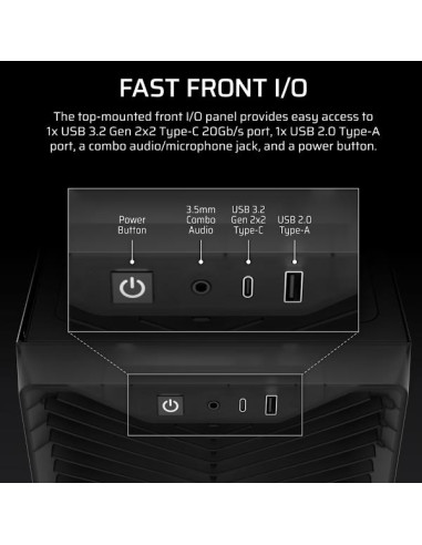 3200D RS MID-TOWER CASE, SMOKE