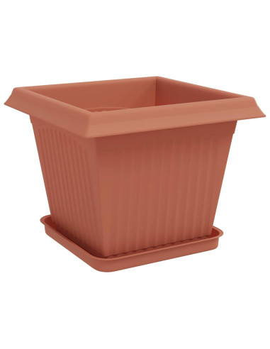 Vasi per Piante 6 pcs Rosso Mattone 33 x 33 x 26 cm Plastica