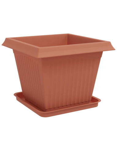 Vasi per Piante 6 pcs Rosso Mattone 43 x 43 x 33,5 cm Plastica