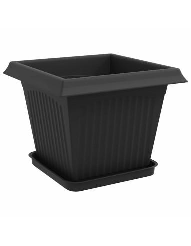 Vasi per Piante 6 pcs Nero 33 x 33 x 26 cm Plastica