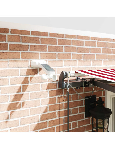 Tessuto per Tenda con Rosso e Bianco 400 × 350 cm Poliestere
