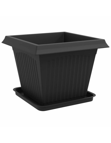 Vasi per Piante 6 pcs Nero 43 x 43 x 33,5 cm Plastica