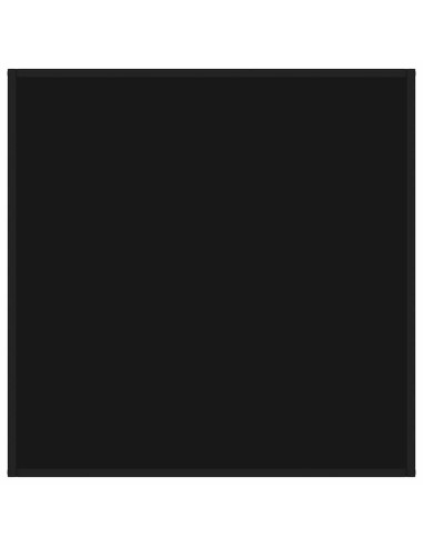 Tavolino da Salotto Nero con Vetro Nero 90x90x50 cm