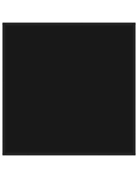 Tavolino da Salotto Nero con Vetro Nero 90x90x50 cm