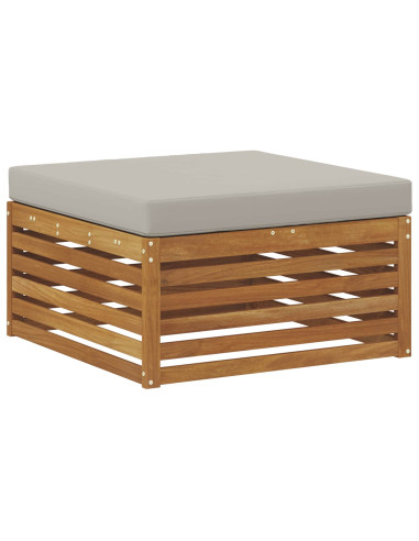 Set di divani da esterno 5 pcs Naturale e Grigio Chiaro