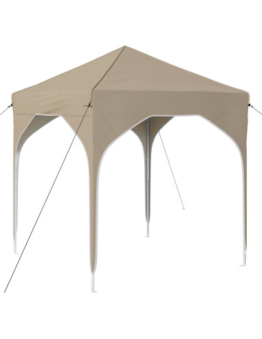 Tenda per feste a pop-up 194 x 194 x 245 cm Crema