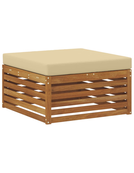 Set di divani da esterno con cuscino 5 pcs Naturale e Beige