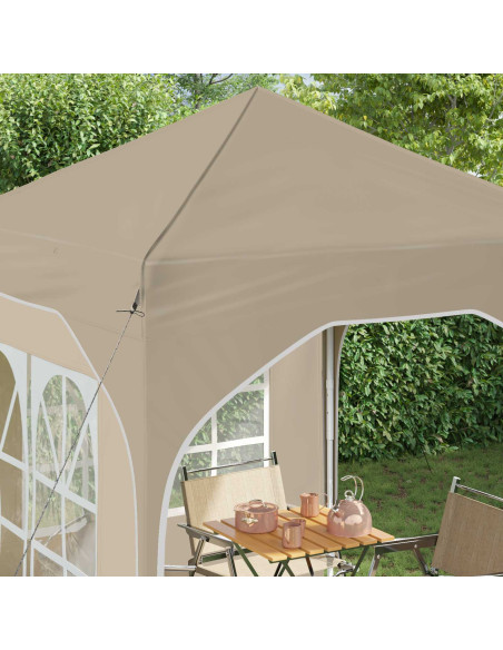 Tenda per feste a pop-up 192 x 192 x 245 cm Crema