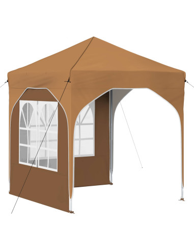 Tenda per feste a pop-up 192 x 192 x 245 cm Beige