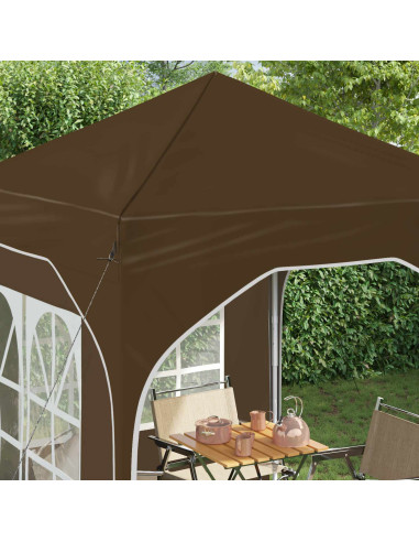 Tenda per feste a pop-up 192 x 192 x 245 cm Tortora
