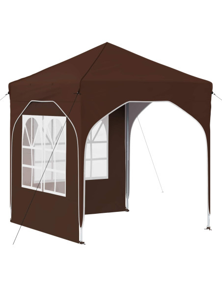 Tenda per feste a pop-up 192 x 192 x 245 cm Marrone