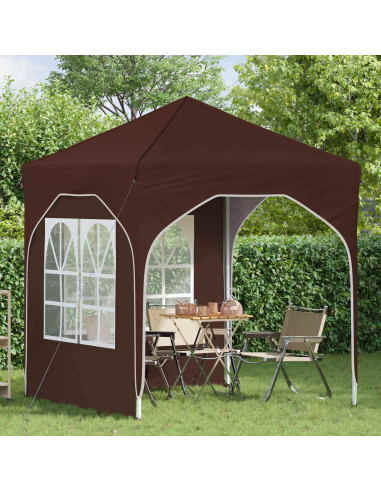 Tenda per feste a pop-up 192 x 192 x 245 cm Marrone