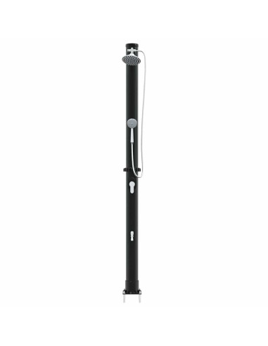 Doccia Solare da Esterno Nero 217 cm PVC e Alluminio