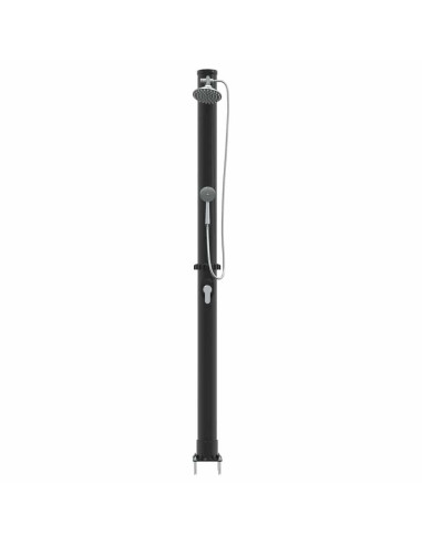 Doccia Solare da Esterno Nero 217 cm PVC e Alluminio