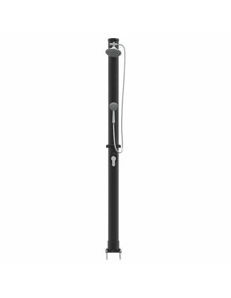 Doccia Solare da Esterno Nero 217 cm PVC e Alluminio