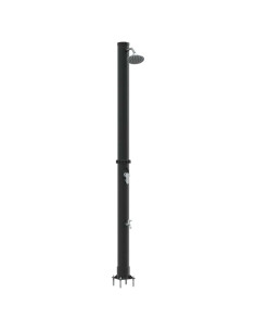 Doccia Solare da Esterno Nero 217 cm PVC e Alluminio 2
